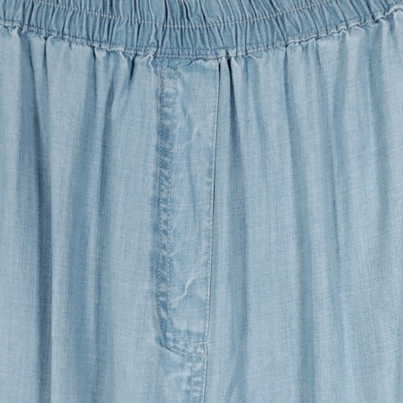 01554 Toofan blue chambray cropped pant M NWT - Picture 5 of 11